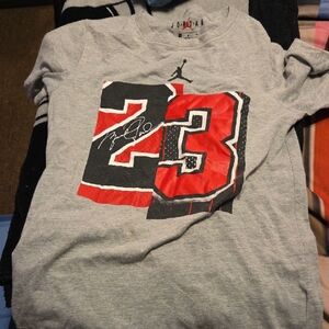 Jordan Gray and Red 23 Graphic Tee